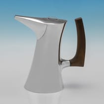 Sterling Silver Coffee Set - Howard Francis Crisp, made circa 1970 - Elizabeth II - Thumbnail 2