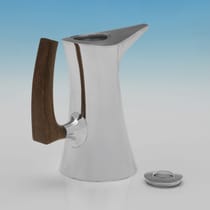 Sterling Silver Coffee Set - Howard Francis Crisp, made circa 1970 - Elizabeth II - Thumbnail 3