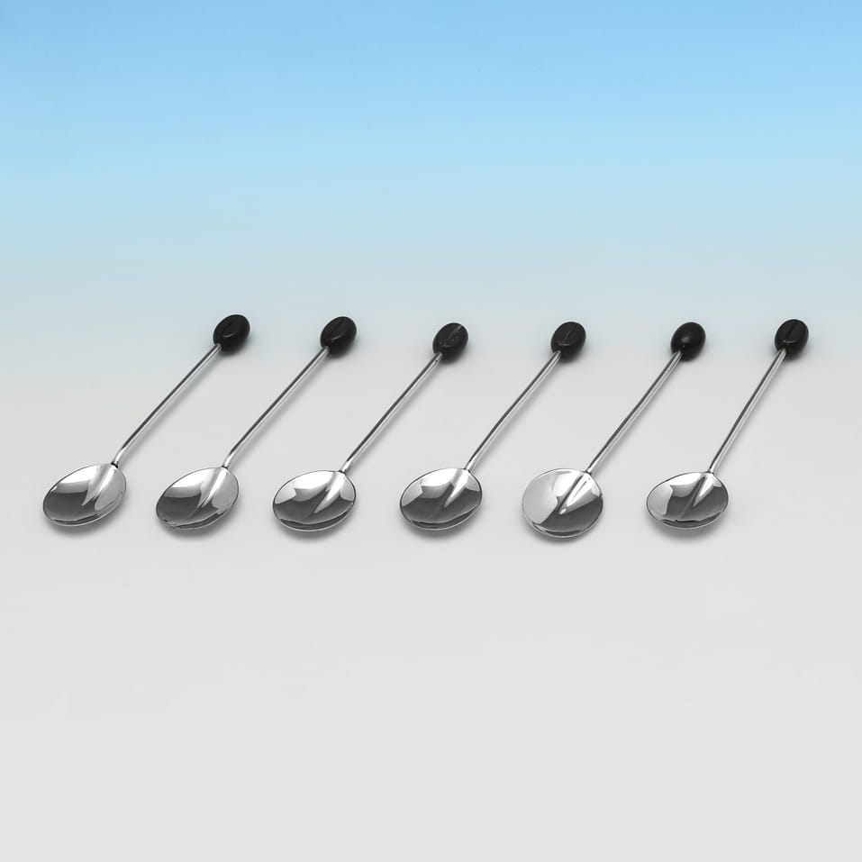 Sterling Silver Set of 6 Coffee Spoons - Adie Brothers, hallmarked in 1930 Birmingham - George V - Image 2