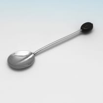 Sterling Silver Set of 6 Coffee Spoons - Adie Brothers, hallmarked in 1930 Birmingham - George V - Thumbnail 3