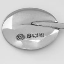 Sterling Silver Set of 6 Coffee Spoons - Adie Brothers, hallmarked in 1930 Birmingham - George V - Thumbnail 7