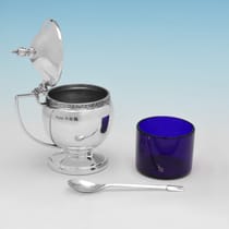 Sterling Silver 6 Piece Condiment Set - Roberts & Dore, hallmarked in 1937 Birmingham - George VI - Thumbnail 4