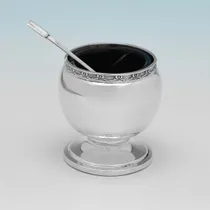 Sterling Silver 6 Piece Condiment Set - Roberts & Dore, hallmarked in 1937 Birmingham - George VI - Thumbnail 6