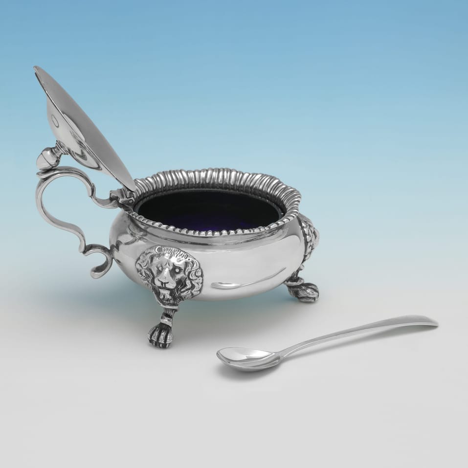 Sterling Silver & Glass Condiment Set - Marlow Brothers, hallmarked in 1995 London - Elizabeth II - Image 3