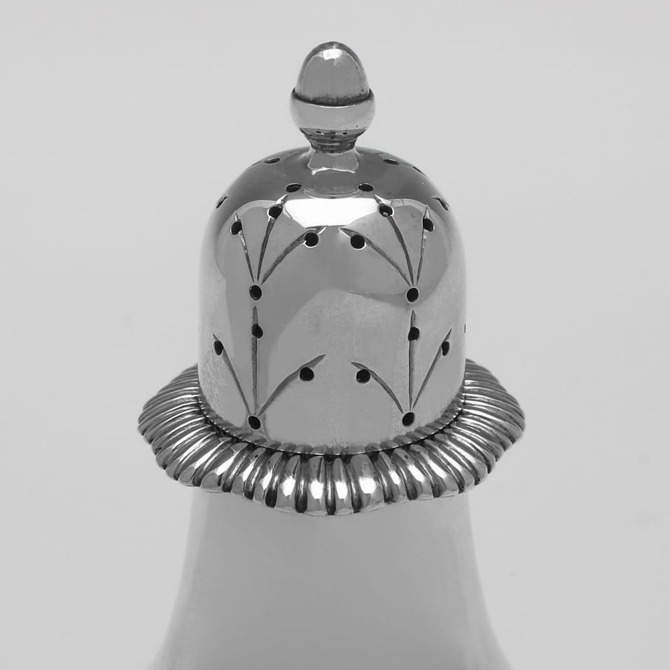 Sterling Silver & Glass Condiment Set - Marlow Brothers, hallmarked in 1995 London - Elizabeth II - Image 6