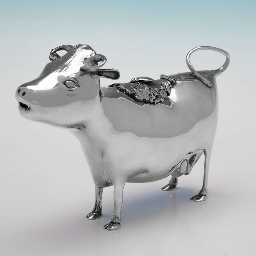Sterling Silver Cow Creamer - Richard Comyns Hallmarked In 1977 London - Elizabeth II - Image 1