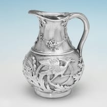 Antique Sterling Silver Cream Jug - Henry Wilkinson & Co., hallmarked in 1878 London - Victorian - Thumbnail 1