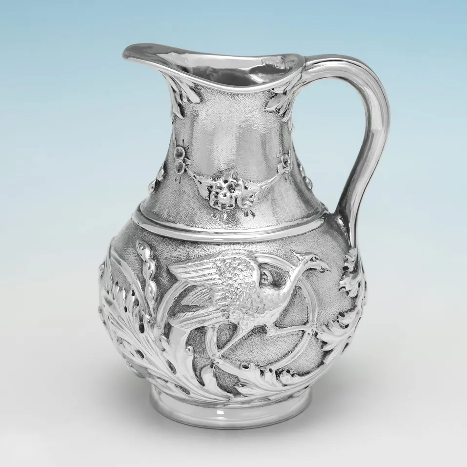 Antique Sterling Silver Cream Jug - Henry Wilkinson & Co., hallmarked in 1878 London - Victorian