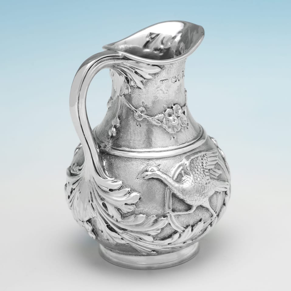 Antique Sterling Silver Cream Jug - Henry Wilkinson & Co., hallmarked in 1878 London - Victorian - Image 3