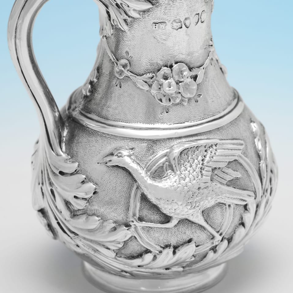 Antique Sterling Silver Cream Jug - Henry Wilkinson & Co., hallmarked in 1878 London - Victorian - Image 4