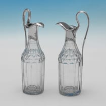 Antique Sterling Silver & Glass Cruet Set - Hester Bateman, hallmarked in 1790 London - George III - Thumbnail 4