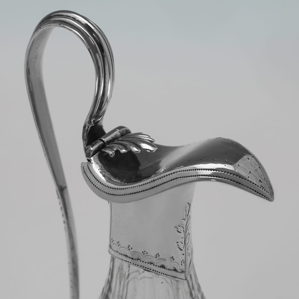 Antique Sterling Silver & Glass Cruet Set - Hester Bateman, hallmarked in 1790 London - George III - Image 5