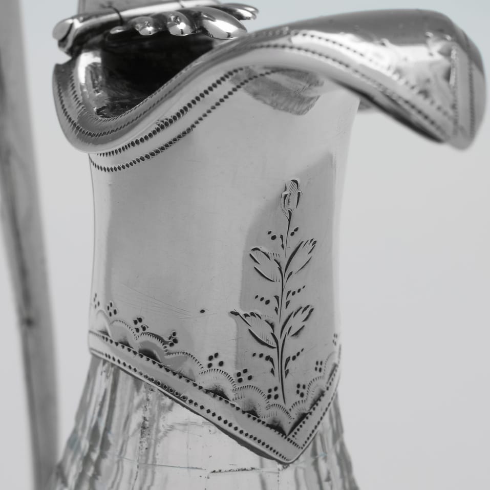 Antique Sterling Silver & Glass Cruet Set - Hester Bateman, hallmarked in 1790 London - George III - Image 6