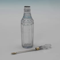 Antique Sterling Silver & Glass Cruet Set - Hester Bateman, hallmarked in 1790 London - George III - Thumbnail 8