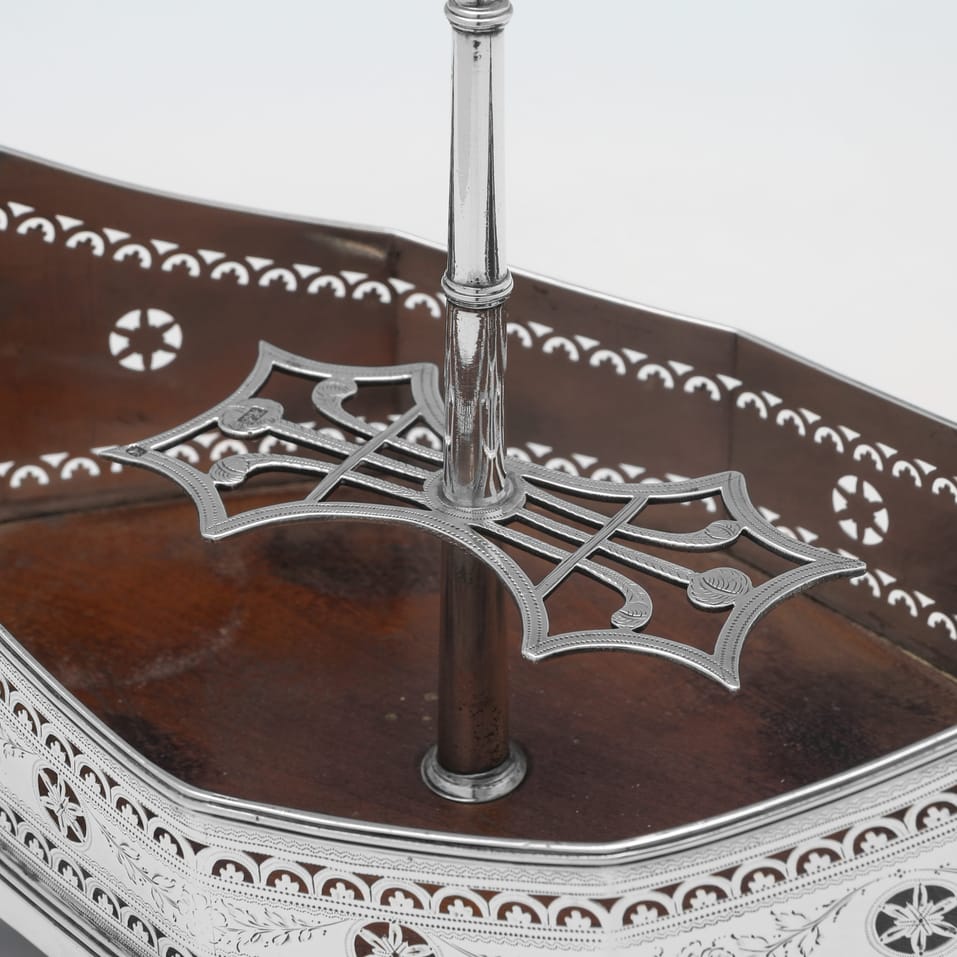 Antique Sterling Silver & Glass Cruet Set - Hester Bateman, hallmarked in 1790 London - George III - Image 11