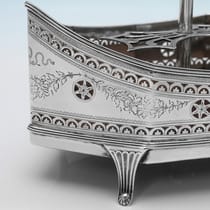 Antique Sterling Silver & Glass Cruet Set - Hester Bateman, hallmarked in 1790 London - George III - Thumbnail 13