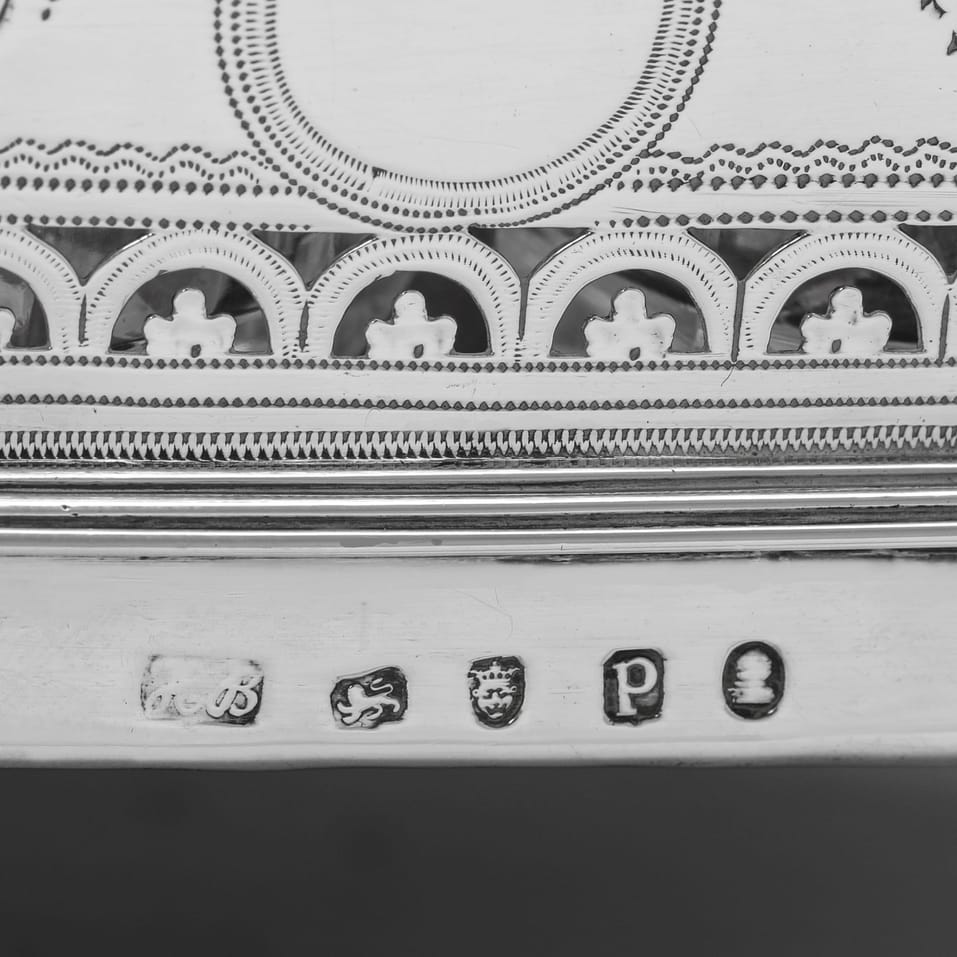 Antique Sterling Silver & Glass Cruet Set - Hester Bateman, hallmarked in 1790 London - George III - Image 14