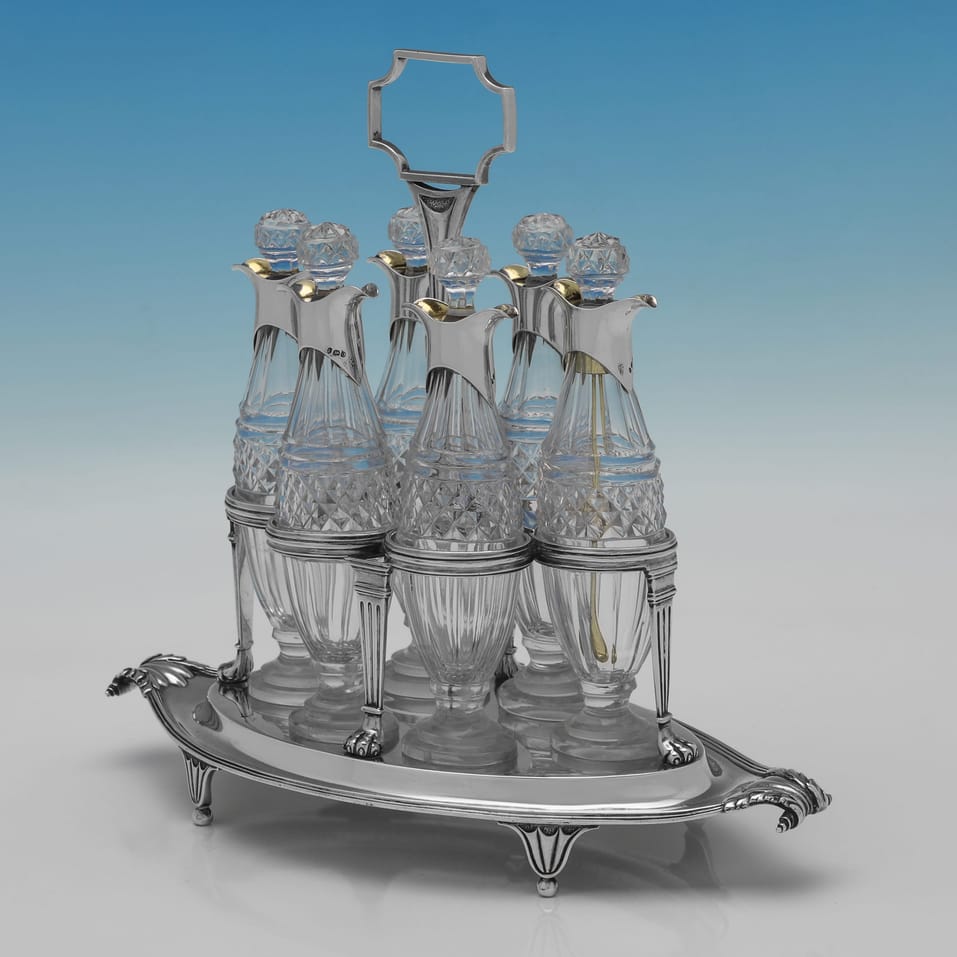 Antique Sterling Silver Cruet Set - Paul Storr, hallmarked in 1799 London - George III - Image 2
