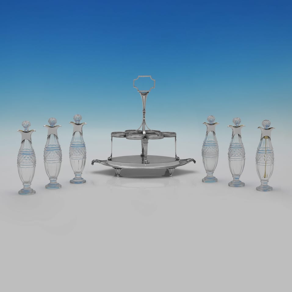 Antique Sterling Silver Cruet Set - Paul Storr, hallmarked in 1799 London - George III - Image 3