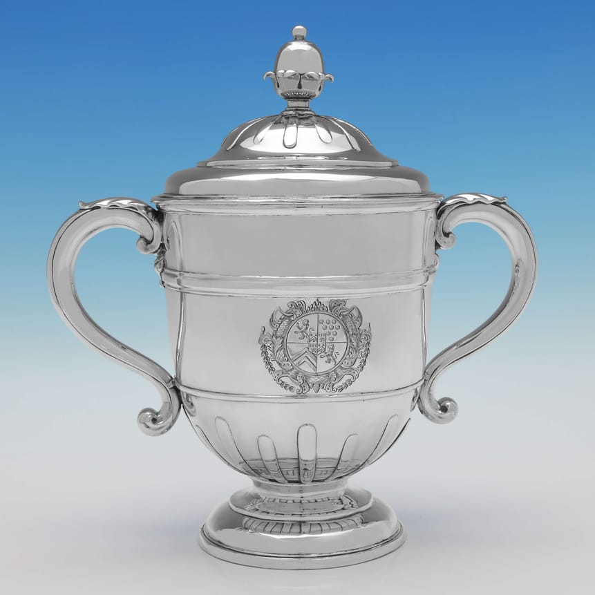 Antique Britannia Standard Silver Cup & Cover - Lewis Mettayer Hallmarked In 1716 London - George I - Image 1