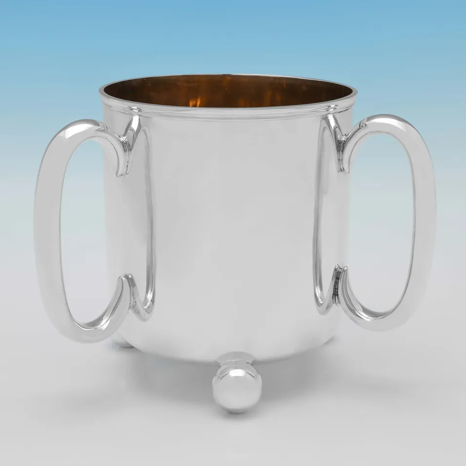 Antique Sterling Silver Three Handled Cup - Aldwinckle & Slater, hallmarked in 1884 London - Victorian - Image 1
