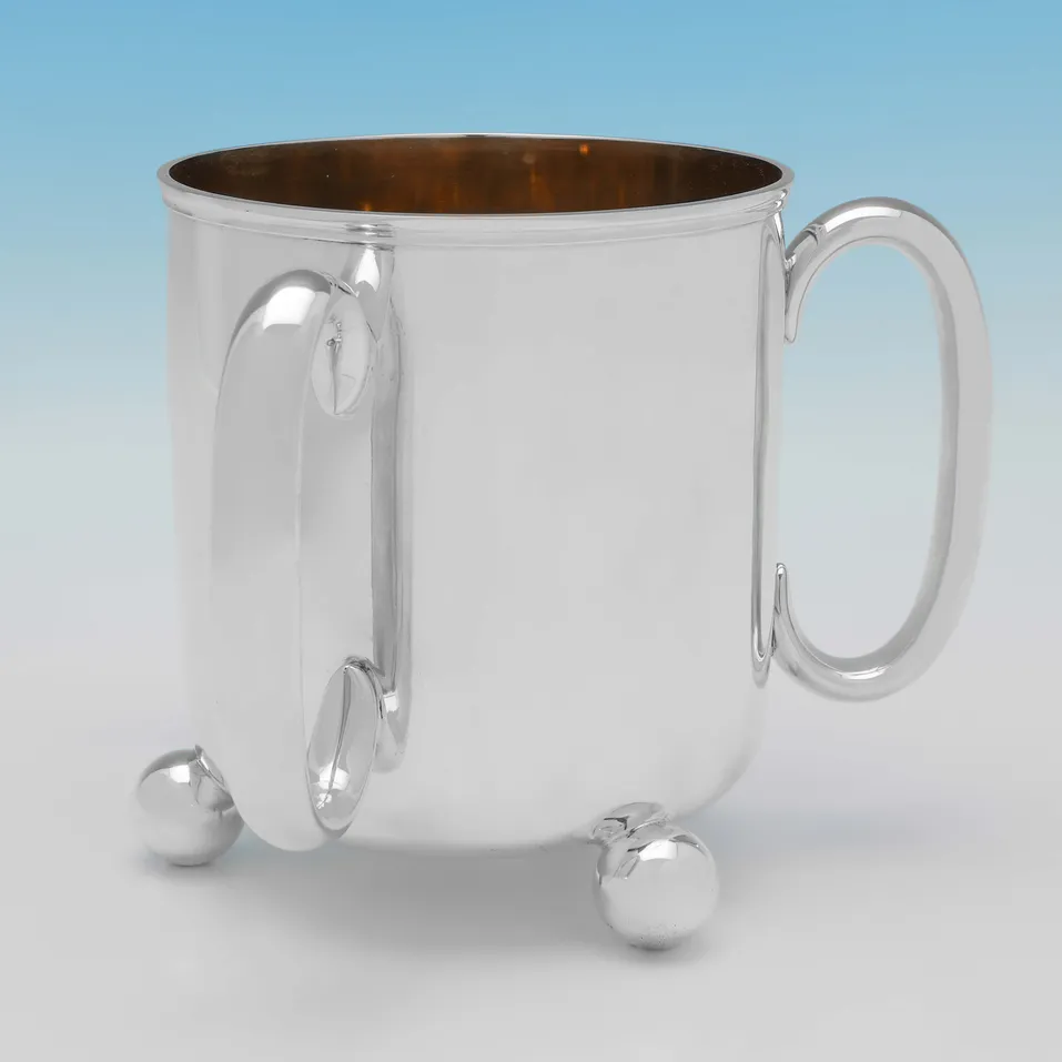 Antique Sterling Silver Three Handled Cup - Aldwinckle & Slater, hallmarked in 1884 London - Victorian - Image 2