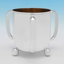 Antique Sterling Silver Three Handled Cup - Aldwinckle & Slater, hallmarked in 1884 London - Victorian - Thumbnail 3