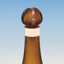 Antique Sterling Silver & Glass 'Champagne Bottle' Decanter - Henry Titterton Brockwell, hallmarked in 1894 London - Victorian - Thumbnail 2