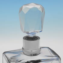 Antique Sterling Silver & Glass Pair of Decanters - Hukin & Heath, hallmarked in 1921 Birmingham - George V - Thumbnail 4