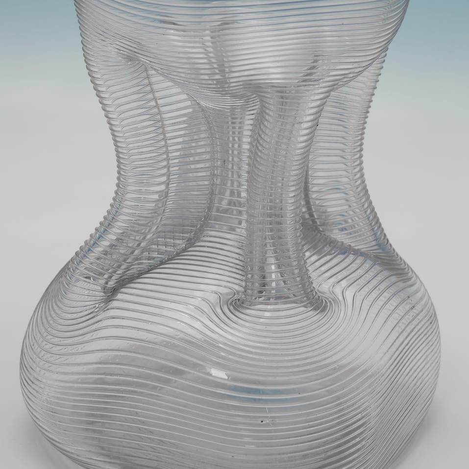 Antique Sterling Silver & Glass Decanter - John Round & Son Ltd., hallmarked in 1896 Sheffield - Victorian - Image 4