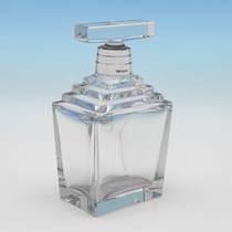 Sterling Silver & Glass Decanter - Walker & Hall, hallmarked in 1938 Chester - George VI - Thumbnail 2