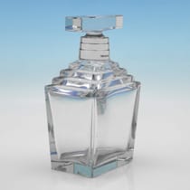 Sterling Silver & Glass Decanter - Walker & Hall, hallmarked in 1938 Chester - George VI - Thumbnail 3