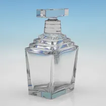 Sterling Silver & Glass Decanter - Walker & Hall, hallmarked in 1938 Chester - George VI - Thumbnail 3