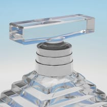 Sterling Silver & Glass Decanter - Walker & Hall, hallmarked in 1938 Chester - George VI - Thumbnail 5