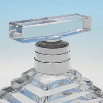 Sterling Silver & Glass Decanter - Walker & Hall, hallmarked in 1938 Chester - George VI - Thumbnail 5