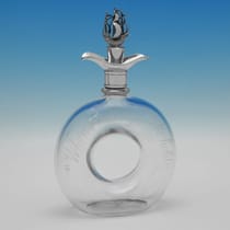 Antique Sterling Silver & Glass Decanter - Dudley & Cox, hallmarked in 1924 London - George V - Thumbnail 1