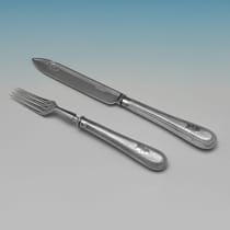 Antique Sterling Silver Dessert Set - Henry Harrison, hallmarked in 1873 Sheffield - Victorian - Thumbnail 2