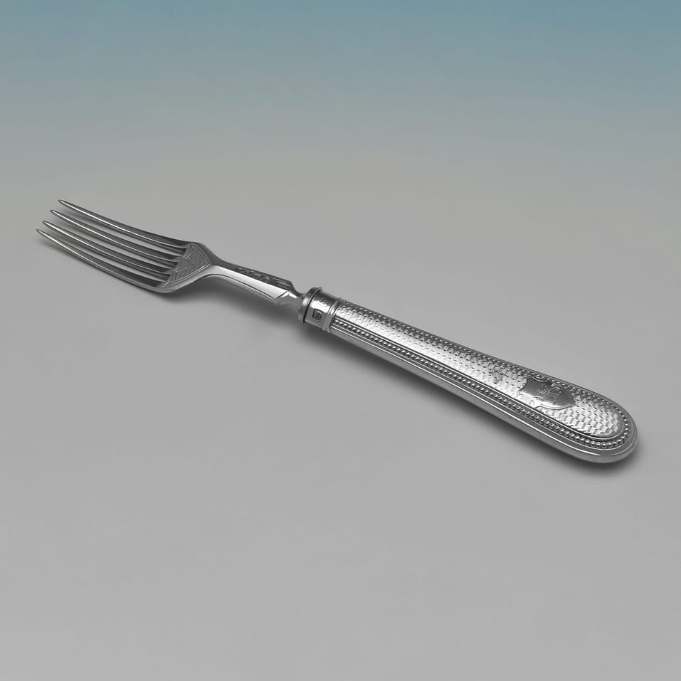 Antique Sterling Silver Dessert Set - Henry Harrison, hallmarked in 1873 Sheffield - Victorian - Image 4