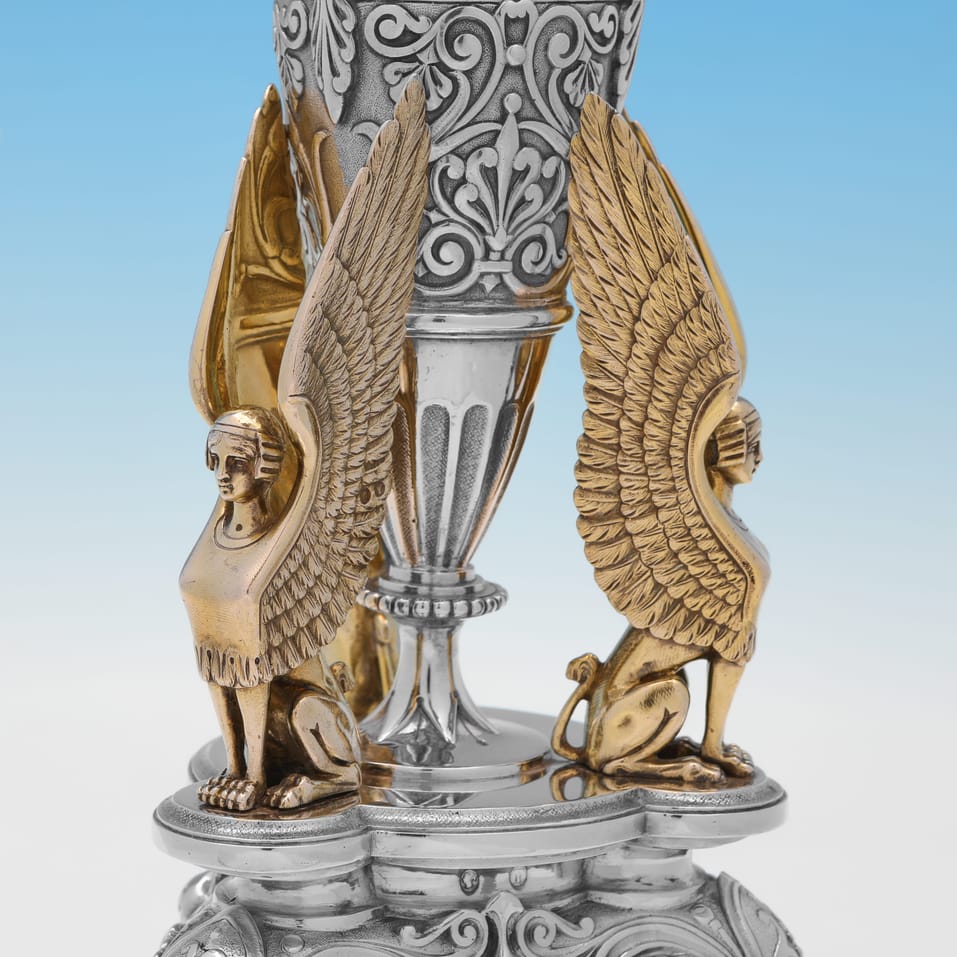 Antique Sterling Silver Suite of Dessert Stands - Elkington & Co., hallmarked in 1873 Birmingham - Victorian - Image 11