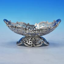 Antique Sterling Silver Dish - Levesley Brothers, hallmarked in 1902 Sheffield - Edwardian - Thumbnail 1