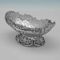 Antique Sterling Silver Dish - Levesley Brothers, hallmarked in 1902 Sheffield - Edwardian - Thumbnail 2