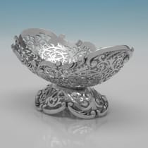 Antique Sterling Silver Dish - Levesley Brothers, hallmarked in 1902 Sheffield - Edwardian - Thumbnail 3
