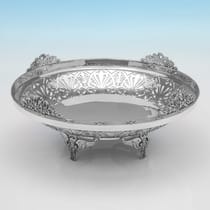 Antique Sterling Silver Dish - Mappin & Webb, hallmarked in 1910 London - George V - Thumbnail 1