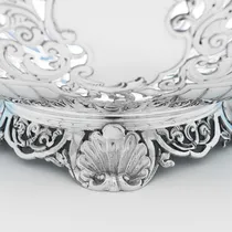 Antique Sterling Silver Naturalistic Dish - Gibson & Langman, hallmarked in 1897 London - Victorian - Thumbnail 2