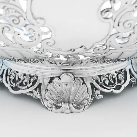Antique Sterling Silver Naturalistic Dish - Gibson & Langman, hallmarked in 1897 London - Victorian - Image 2