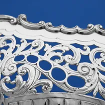 Antique Sterling Silver Naturalistic Dish - Gibson & Langman, hallmarked in 1897 London - Victorian - Thumbnail 3