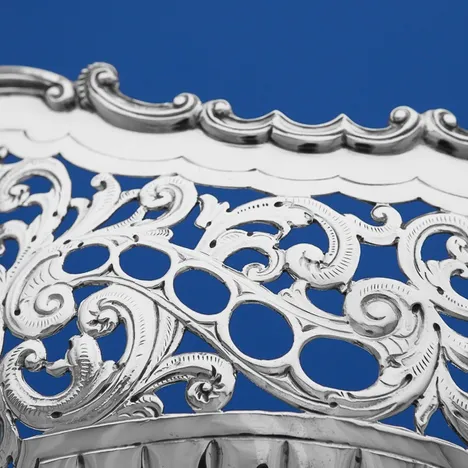 Antique Sterling Silver Naturalistic Dish - Gibson & Langman, hallmarked in 1897 London - Victorian - Image 3