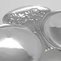 Antique Sterling Silver Art Nouveau Serving Dish - John Round & Son Ltd., hallmarked in 1905 London - Edwardian - Thumbnail 4