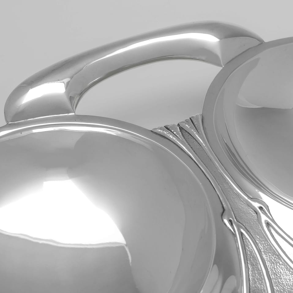 Antique Sterling Silver Art Nouveau Serving Dish - John Round & Son Ltd., hallmarked in 1905 London - Edwardian - Image 5