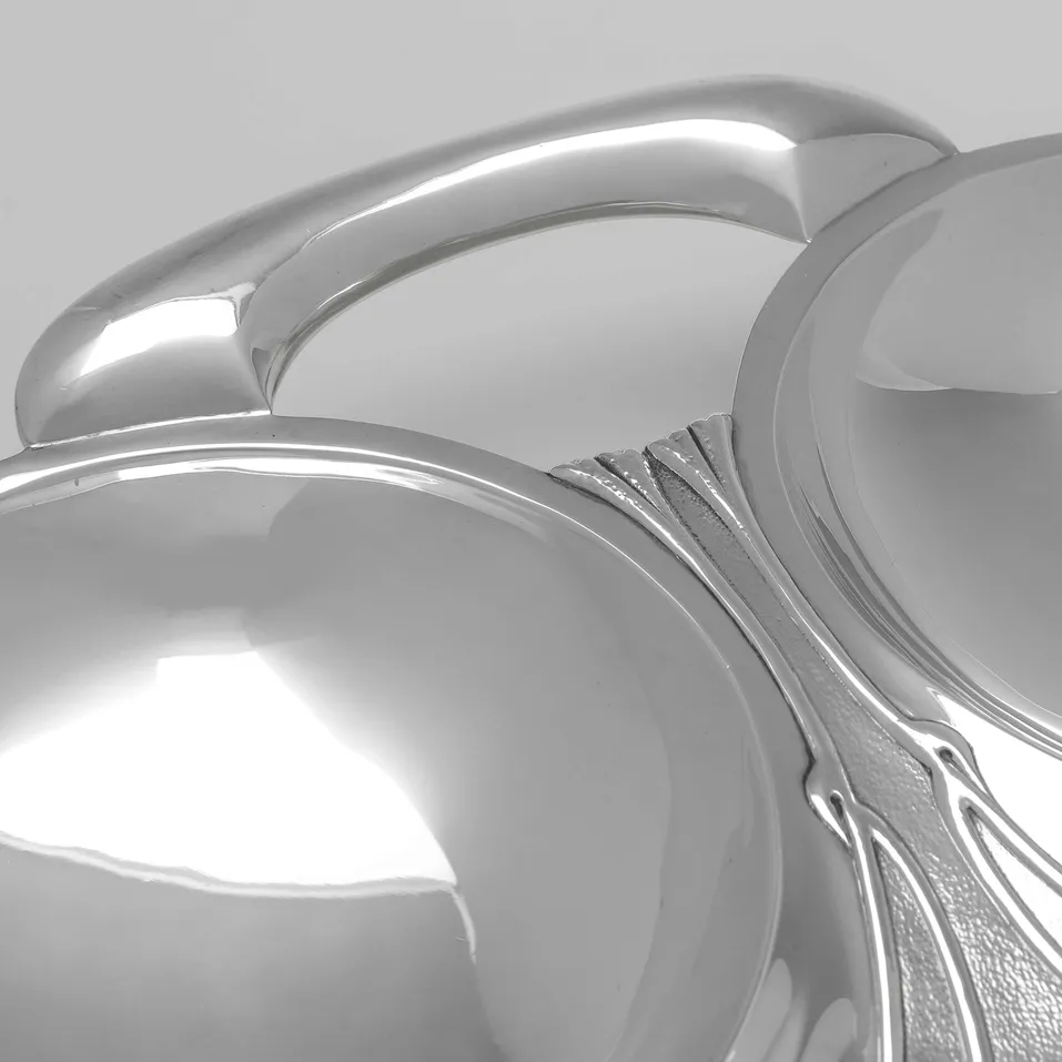 Antique Sterling Silver Art Nouveau Serving Dish - John Round & Son Ltd., hallmarked in 1905 London - Edwardian - Image 5